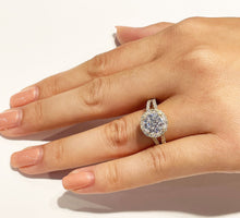 Load image into Gallery viewer, 14k Solid Yellow Gold Round Cut Natural Diamond Engagement Ring Halo 2.20ct