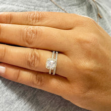 Load image into Gallery viewer, GIA/IGI Certified 14k Solid Yellow Gold Cushion Cut Diamond Engagement Ring And Band Double Halo Diamonds Bridal Wedding Set 2.00ctw F-VS2