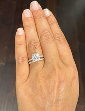 Load image into Gallery viewer, GIA/IGI Certified 14k Solid Yellow Gold Cushion Cut Diamond Engagement Ring And Band Double Halo Diamonds Bridal Wedding Set 2.00ctw F-VS2