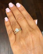 Load image into Gallery viewer, 14k Solid Yellow Gold Round Cut Natural Diamond Engagement Ring And Band 1.50ctw