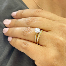 Load image into Gallery viewer, GIA Certified 14k Solid Yellow Gold Round Cut Diamond Engagement Ring And Band Bridal Set 1.50ctw F-VS2