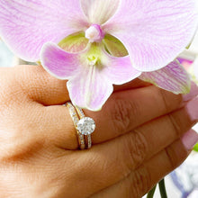 Load image into Gallery viewer, 14k Solid Yellow Gold Round Cut Natural Diamond Engagement Ring And Band 1.50ctw