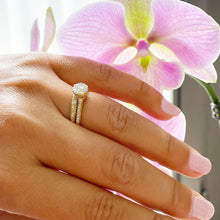 Load image into Gallery viewer, 14k Solid Yellow Gold Round Cut Natural Diamond Engagement Ring And Band 1.50ctw