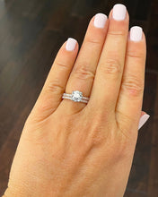 Load image into Gallery viewer, 14k Solid Rose Gold Round Cut Natural Diamond Engagement Ring And Band Bridal Wedding 1.80ct