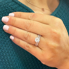 Load image into Gallery viewer, GIA Certified 14k Solid Rose Gold Round Cut Diamond Engagement Ring And Band Art Deco Wedding Bridal Set 2.10ctw