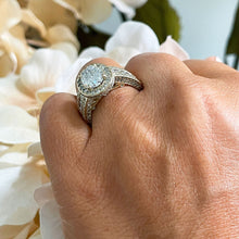 Load image into Gallery viewer, 14K Solid Yellow Gold Oval Cut Moissanite And Natural Diamond Engagement Ring Deco Bridal Wedding Anniversary Halo 4.00ct