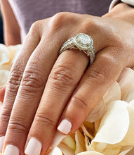 Load image into Gallery viewer, GIA/IGI Certified 14K Solid Yellow Gold Oval And Round Cut Diamond Engagement Ring Deco Bridal Wedding Anniversary Halo 4.00ct F-VS2