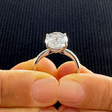 Load image into Gallery viewer, GIA Certified 14k Solid White Gold Oval Cut Engagement Ring Wedding, Bridal Propose 3.00ctw F-VS2