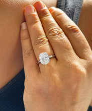 Load image into Gallery viewer, GIA Certified 14k Solid White Gold Oval Cut Engagement Ring Wedding, Bridal Propose 3.00ctw F-VS2