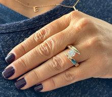 Load image into Gallery viewer, GIA Certified 14k Solid And Heavy yellow gold Round Cut Diamond Engagement Ring Tension Set Wedding, Anniversary, Bridal 1.00ctw F-VS2