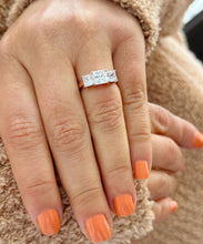 Load image into Gallery viewer, 14k Solid Rose Gold Princess Cut Forever One Moissanite Engagement Ring Wedding Bridal Anniversary 2.50ct