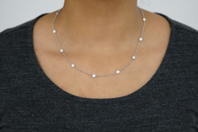 Load image into Gallery viewer, 14K Solid White Gold Round Cut Natural Large Diamond Bezel Set Necklace Pendent Diamonds By The Yard Style 2.00ctw