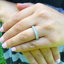 Load image into Gallery viewer, 1.75 Carat Women's 14k Solid white gold Round cut eternity diamond band anniversary Wedding, Anniversary, Bridal Natural Diamonds Filigree