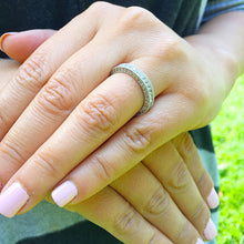 Load image into Gallery viewer, 1.75 Carat Women's 14k Solid white gold Round cut eternity diamond band anniversary Wedding, Anniversary, Bridal Natural Diamonds Filigree