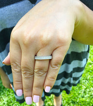 Load image into Gallery viewer, 1.75 Carat Women's 14k Solid white gold Round cut eternity diamond band anniversary Wedding, Anniversary, Bridal Natural Diamonds Filigree