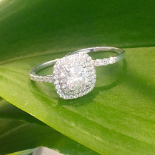 Load image into Gallery viewer, 14K White Gold Cushion Cut Forever One Moissanite and Diamond Engagement Ring And Band Wedding, Bridal, Natural Diamonds 1.85ct
