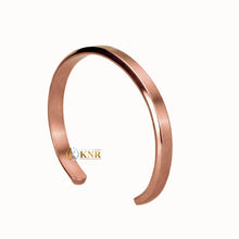 Load image into Gallery viewer, Elegant 14K or 18K Solid and Very Heavy White / Yellow / Or Rose Gold Men's Cuff Bangle 6mm Width Knife Cut Edges