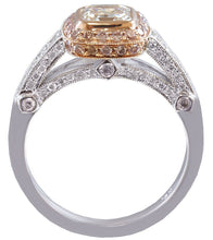 Load image into Gallery viewer, 18k white gold asscher cut pink sapphnire bezel engagement ring, bridal, weding, anniversary bezel set 1.65ct H-VS2 EGL US