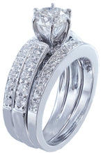 Load image into Gallery viewer, 14k round cut diamond engagement ring and band antique deco 1.75ct H-SI1 EGL US