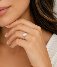 Load image into Gallery viewer, IGI Certified Cushion Cut And Round Cut Sides Diamond Engagement Ring Halo Style Bridal Ring Women's Wedding Ring 14k Solid White Gold 2.00
