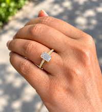 Load image into Gallery viewer, Emerald And Baguettes Cut Diamond Engagement Ring IGI Certified 14k Solid White or Yellow Gold Bridal Ring Wedding Ring 2.30ctw F-VS2
