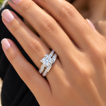 Load image into Gallery viewer, GIA Certified Round Cut Natural Diamonds Engagement Ring And Matching Band Bridal Wedding Set In 14k Solid White Gold 3.00ctw
