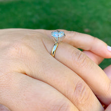 Load image into Gallery viewer, GIA Certified Natural Round Cut Diamond Engagement Ring Solitaire Style Bridal Ring Minimalist Wedding Ring 14k Solid Yellow Gold 1.50ct
