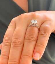 Load image into Gallery viewer, GIA Certified Natural Round Cut Diamond Engagement Ring Six prong set Solitaire Crown Set In 14k Solid White Gold Wedding Bridal Ring 1.50ct
