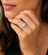 Load image into Gallery viewer, GIA Certified Round Cut Natural Diamond Engagement Ring And Matching band 14k White Gold Bridal Wedding Set 2.25ctw
