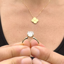 Load image into Gallery viewer, GIA Certified Natural Oval Cut Diamond Engagement Ring Solitaire Ring 14k Solid Yellow Gold Bridal Ring Four Prong Set Wedding Ring 1.50ct
