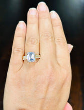 Load image into Gallery viewer, Emerald Cut Diamonds Engagement Ring Set In IGI Certified 14k Solid And Heavy Yellow Gold Wedding Bridal Ring Large 6.00ctw F-VS2
