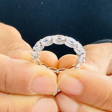 Load image into Gallery viewer, Marquise Cut CVD Lab Diamonds Eternity Band 0.25ct Each Horizonal Style Bridal Band In 14K Solid White Gold Wedding Anniversary Band 3.00ctw
