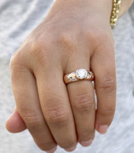 Load image into Gallery viewer, GIA Certified Natural Round Cut Diamonds Semi Bezel Style Engagement Ring 14k Solid Heavy Rose Gold Wedding Ring Women&#39;s Bridal Ring 1.06ctw
