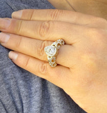 Load image into Gallery viewer, GIA Certified Natural Pear And Round Cut Sides Diamonds Engagement Ring 14k Yellow Gold Bridal Ring Halo Wedding Ring antique Style 1.70ctw
