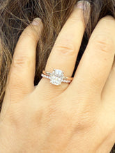 Load image into Gallery viewer, Cushion Cut And Round Cut Sides Diamond IGI Certified Engagement Ring And Matching Band 14k Solid Rose Gold Halo Wedding Ring 3.20ctw G-VS2
