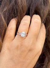 Load image into Gallery viewer, Cushion Cut And Round Cut Sides Diamond IGI Certified Engagement Ring And Matching Band 14k Solid Rose Gold Halo Wedding Ring 3.20ctw G-VS2
