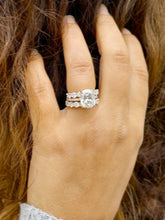 Load image into Gallery viewer, Elongated Cushion Cut Moissanite And Round Cut Sides Engagement Ring And Two Matching Bands Set In 14k Yellow Gold Wedding Bridal Set 7.00ct
