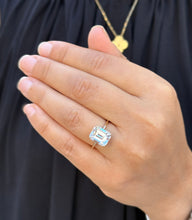 Load image into Gallery viewer, Emerald Cut Moissanite Solitaire Ring Set In 14K Solid And Heavy Yellow Gold Wedding Ring Four Prong Set Bridal Ring Minimalist For Her 5.00
