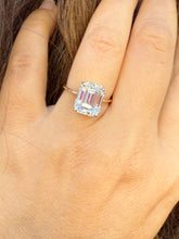 Load image into Gallery viewer, Emerald Cut Moissanite Solitaire Ring Set In 14K Solid And Heavy Yellow Gold Wedding Ring Four Prong Set Bridal Ring Minimalist For Her 5.00
