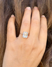 Load image into Gallery viewer, Emerald Cut Moissanite Solitaire Ring Set In 14K Solid And Heavy Yellow Gold Wedding Ring Four Prong Set Bridal Ring Minimalist For Her 5.00
