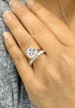 Load image into Gallery viewer, Cushion Cut And Round Cut Sides Diamond Engagement Ring And Matching Band IGI Certified 14K Solid Yellow Gold Wedding Bridal Ring Set 5.00ct
