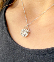 Load image into Gallery viewer, Round Cut Moissanite Pendant And Chain Solitaire Minimalist Dainty Halo Style 14k Solid White Gold Necklace And Chain Wedding Gift 3.25ct
