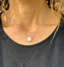 Load image into Gallery viewer, Round Cut Moissanite Pendant And Chain Solitaire Minimalist Dainty Halo Style 14k Solid White Gold Necklace And Chain Wedding Gift 3.25ct
