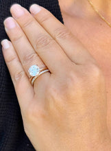 Load image into Gallery viewer, Round Cut Diamond Engagement Ring And Matching Band Solitaire IGI Certified Crown Set Style In 14k Solid Rose Gold Wedding Bridal Ring 3.20ctw
