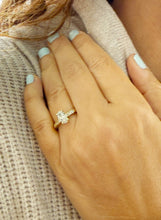 Load image into Gallery viewer, Oval Shape Diamond And Round Sides Engagement Ring IGI Certified 14k Solid Yellow Gold Bridal Ring Wedding Ring Deco Antique Style 1.00ct
