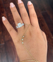 Load image into Gallery viewer, Radiant Cut And Round Cut Sides Diamond IGI Certified Engagement Ring And Matching Band 14k Solid White Gold Inner Halo Wedding Set 5.20ctw
