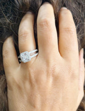 Load image into Gallery viewer, Asscher Cut And Round Cut Side Diamond Engagement Ring IGI Certified 14k Solid White Gold Halo Deco Style Wedding Ring Split Shank 2.65ctw
