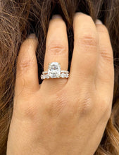 Load image into Gallery viewer, Elongated Cushion Cut And Round Cut Sides Diamond Engagement Ring And Matching Band IGI Certified 14K Solid Yellow Gold Wedding Ring 5.00ct
