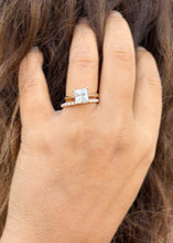 Load image into Gallery viewer, Princess Cut Diamond Solitaire Engagement Ring And Matching Band IGI Certified Bridal Set Solitaire Wedding Set  14k Solid Yellow Gold 2.25
