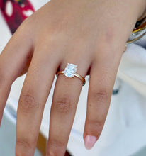 Load image into Gallery viewer, Cushion Cut Moissanite Engagement Ring Solitaire Bridal Wedding Ring Prong Set Minimalist Anniversary Ring For Her 14k Solid Rose Gold 2.00ct

